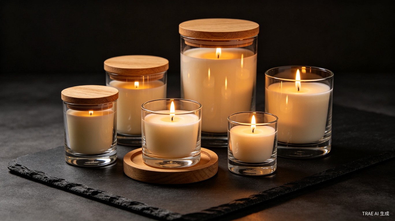 Candle wood lids